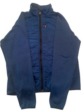 Navy Blue Quilted Front Jacket Large
